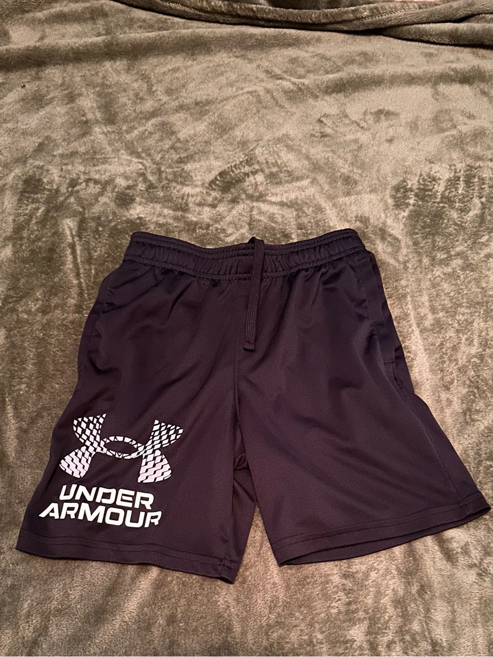 Under Armour Boys Black Athletic Logo Shorts
